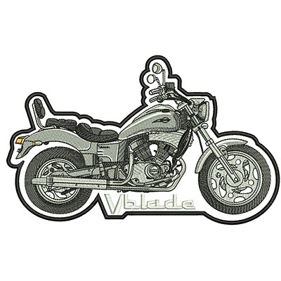 Matriz de matriz Matriz De Bordado Moto Grande Com Contorno